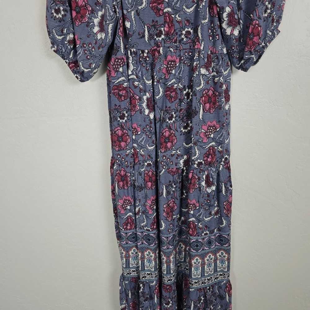 Knox Rose Dress Maxi S Blue Floral Boho Babydoll … - image 12