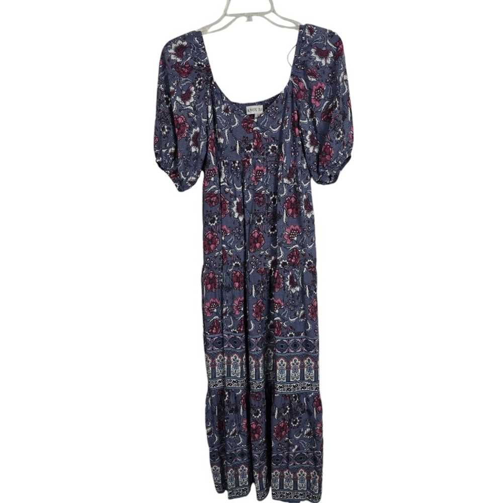 Knox Rose Dress Maxi S Blue Floral Boho Babydoll … - image 1