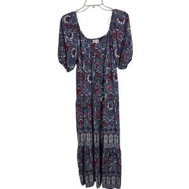 Knox Rose Dress Maxi S Blue Floral Boho Babydoll … - image 1