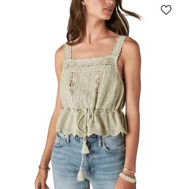 Lucky Brand Embroidered Vintage Lace Tank Top - image 1