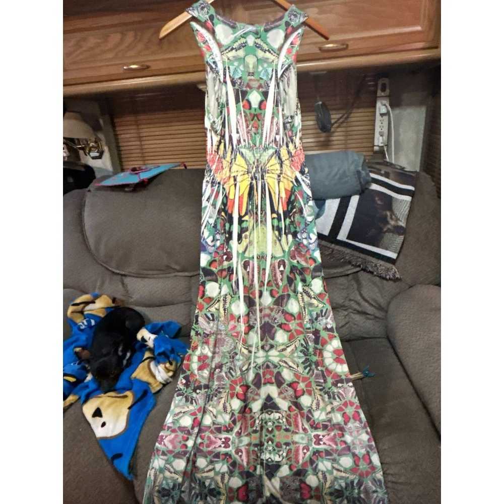 One World Abstract Butterfly Print Maxi Dress - image 2