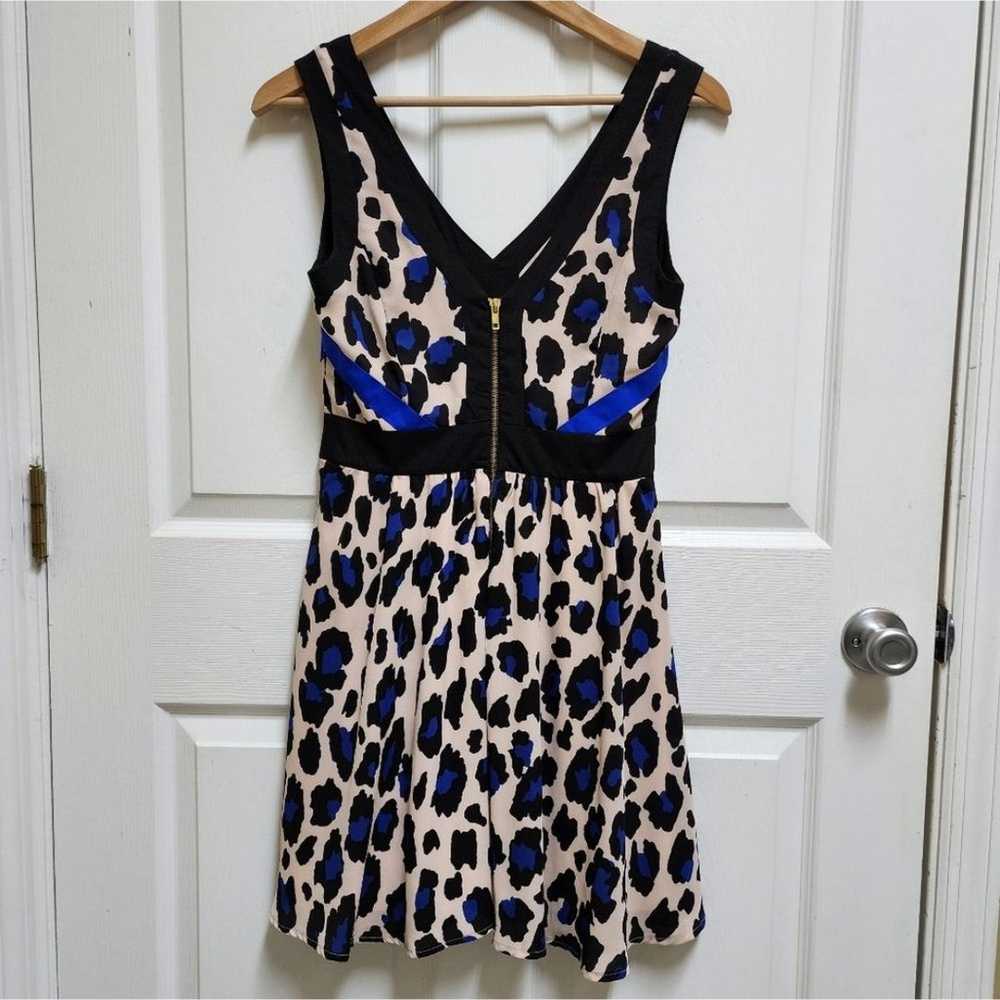 Gianni Bini GB Dress 9 Junior Black Pink Blue Leo… - image 2