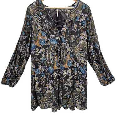 Free People Womens M Rain or Shine Boho Paisley Mi