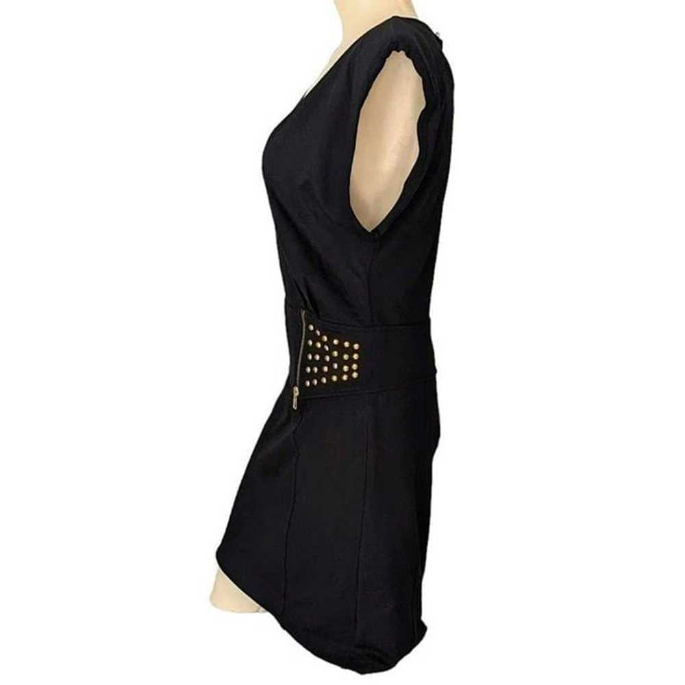 Vintage Y2K Mini Dress Drop Waist Deep V Neck Kni… - image 4