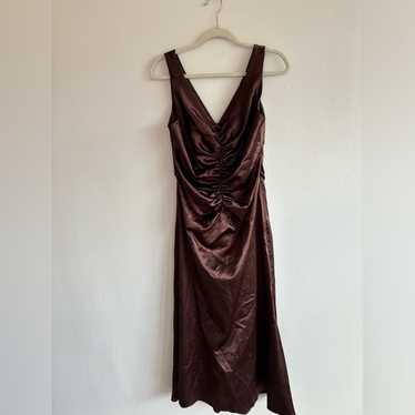 Jessica McClintock 12 Chocolate Brown Evening Gown - image 1