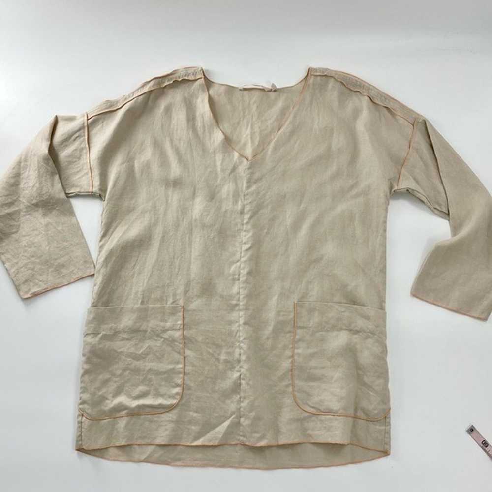 Soft Surroundings 100% Linen Canberra Tunic in Fl… - image 2