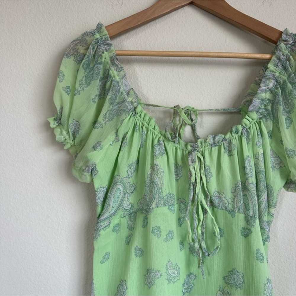 Urban Outfitters Green Paisley Mini Dress - image 3