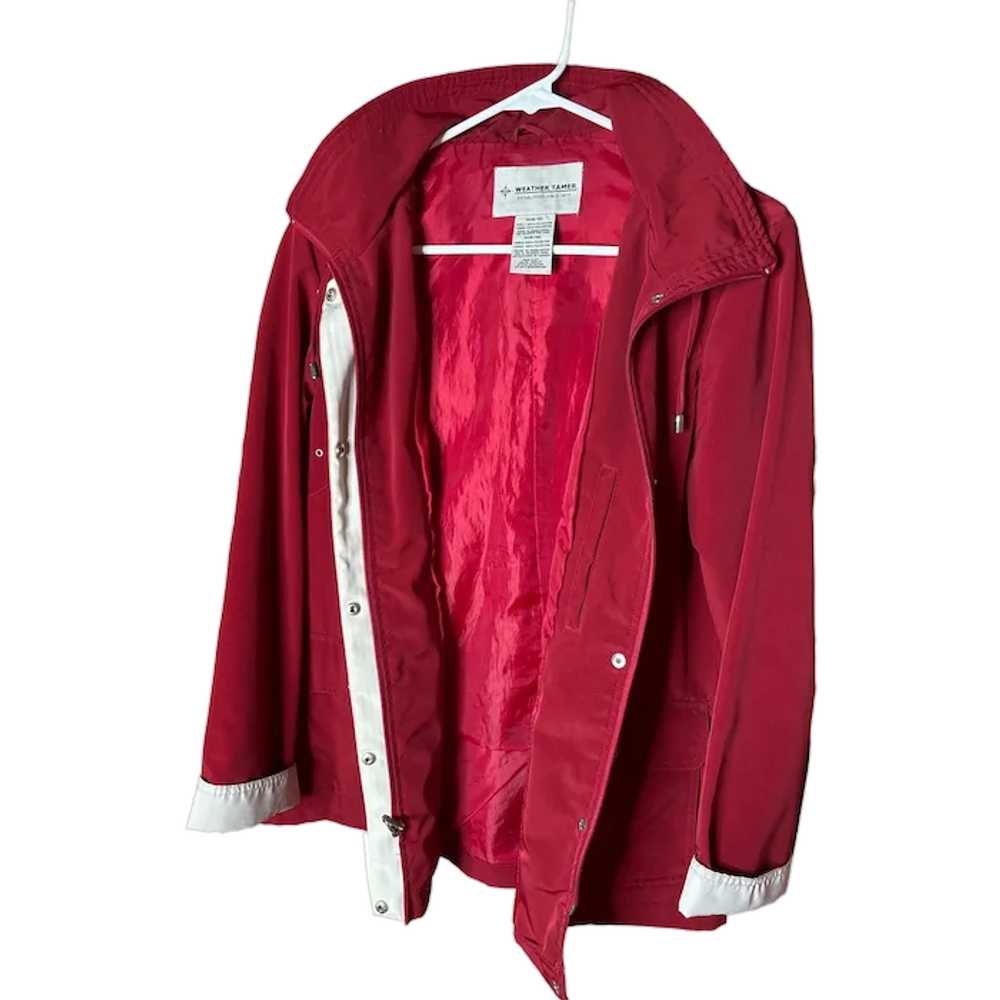 Vintage Red Womens Weather Tamer Rain Coat Jacket… - image 1