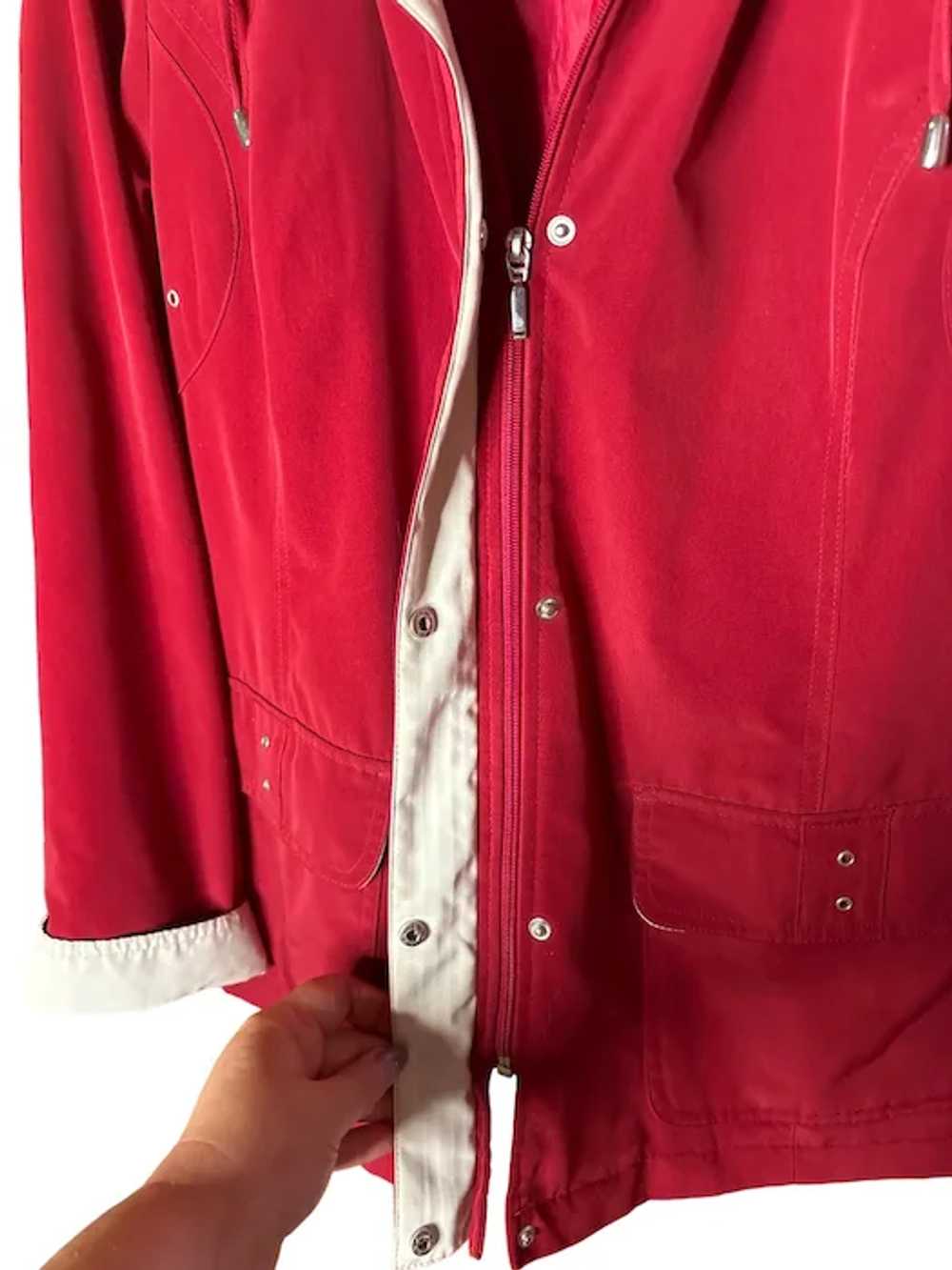 Vintage Red Womens Weather Tamer Rain Coat Jacket… - image 2