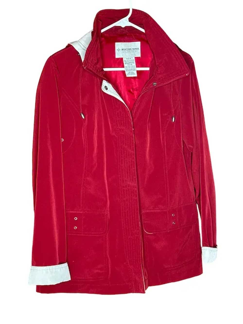 Vintage Red Womens Weather Tamer Rain Coat Jacket… - image 4