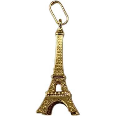 18 Karat Yellow Gold Eiffel Tower Charm Pendant #… - image 1