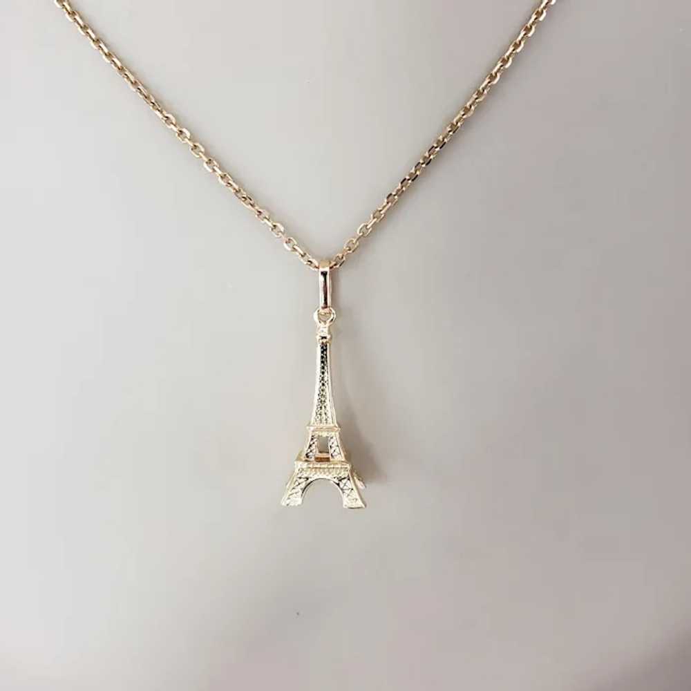 18 Karat Yellow Gold Eiffel Tower Charm Pendant #… - image 7