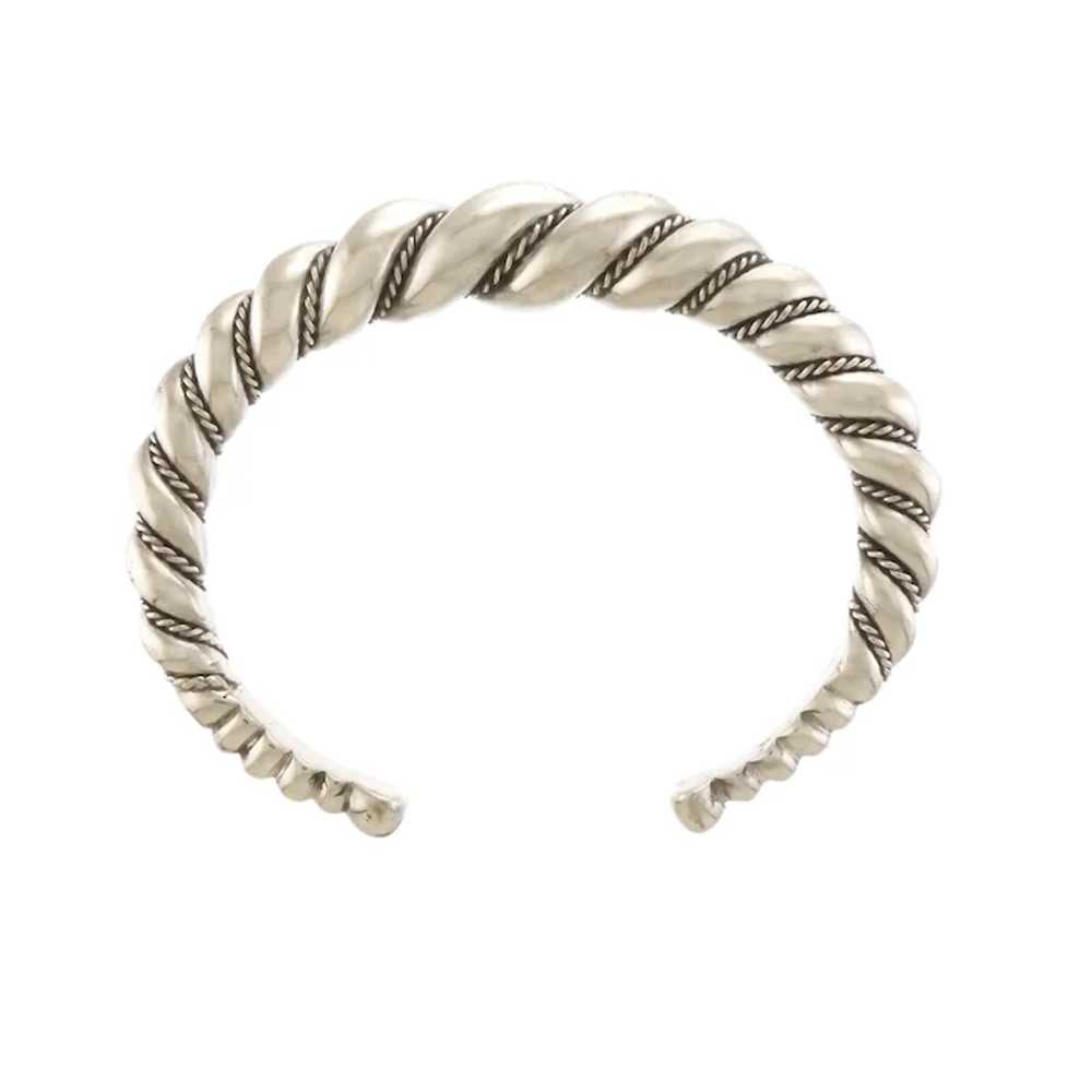 Hand-Crafted Graduated Twisted Cuff in Sterling S… - image 2