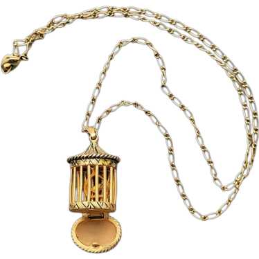 Wonderful Vintage Solid Perfume Necklace Dangling… - image 1