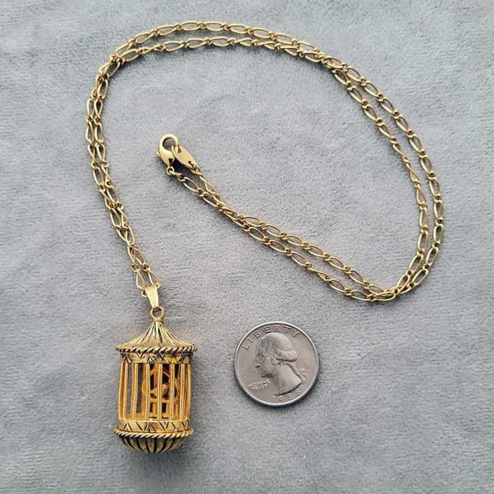 Wonderful Vintage Solid Perfume Necklace Dangling… - image 2