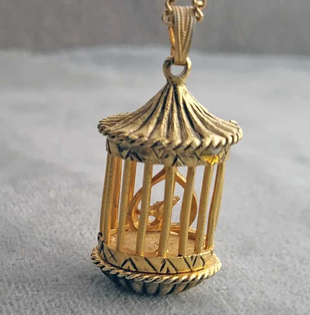 Wonderful Vintage Solid Perfume Necklace Dangling… - image 3