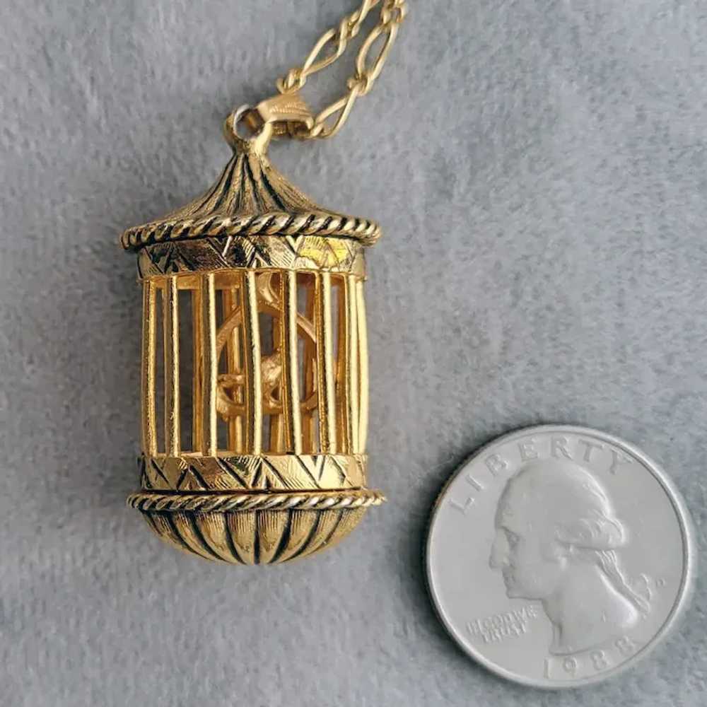 Wonderful Vintage Solid Perfume Necklace Dangling… - image 4