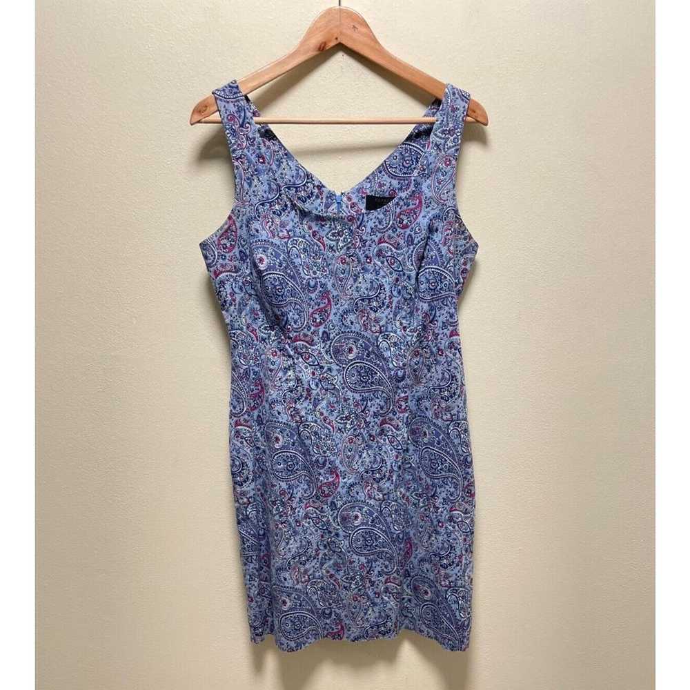 Vintage Express Womens Dress Size 14 Blue Paisley… - image 1