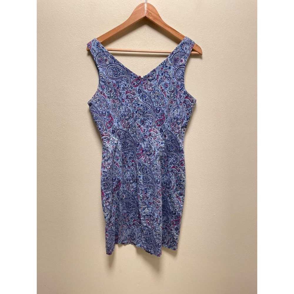 Vintage Express Womens Dress Size 14 Blue Paisley… - image 3