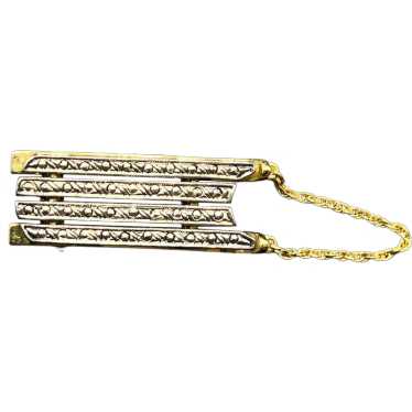 Vintage Darlene Marcasite Gold Tone Winter Sled Pi