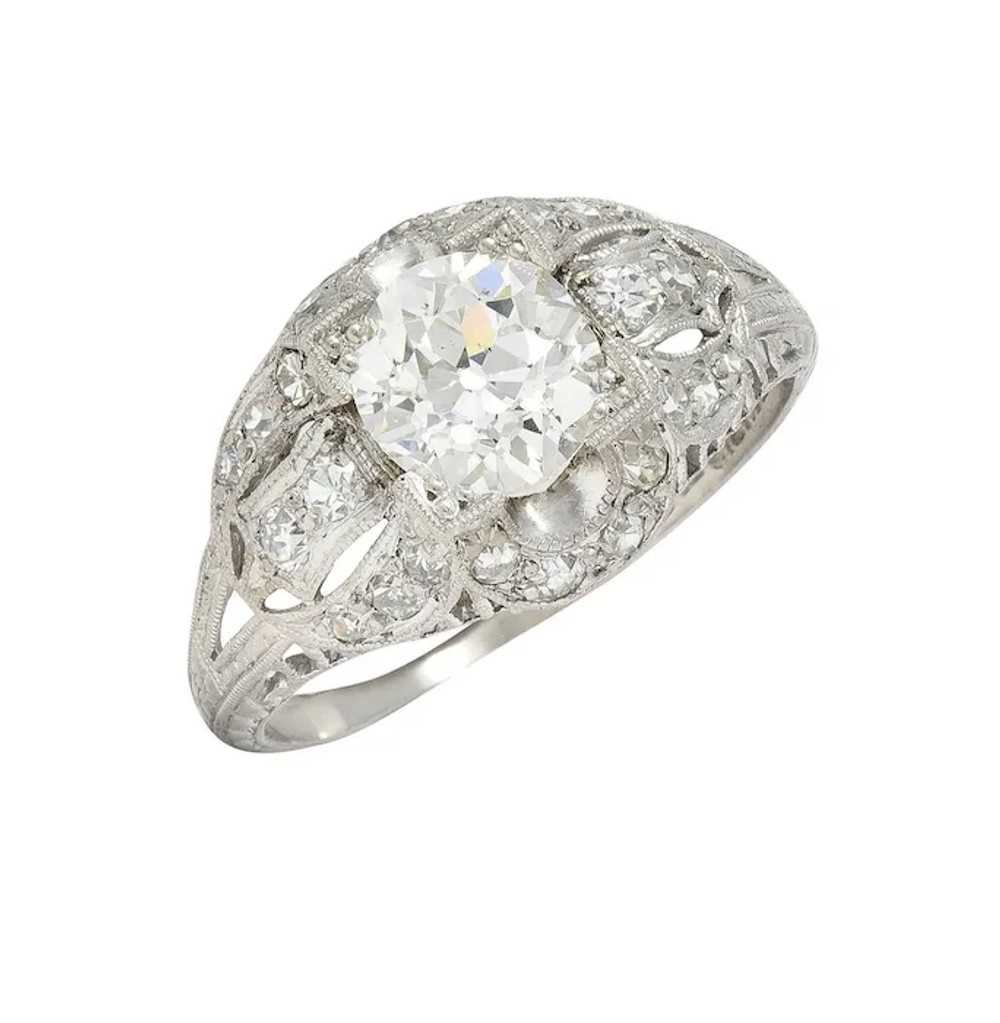 Art Deco 1.79 CTW European Diamond Platinum Quatr… - image 11