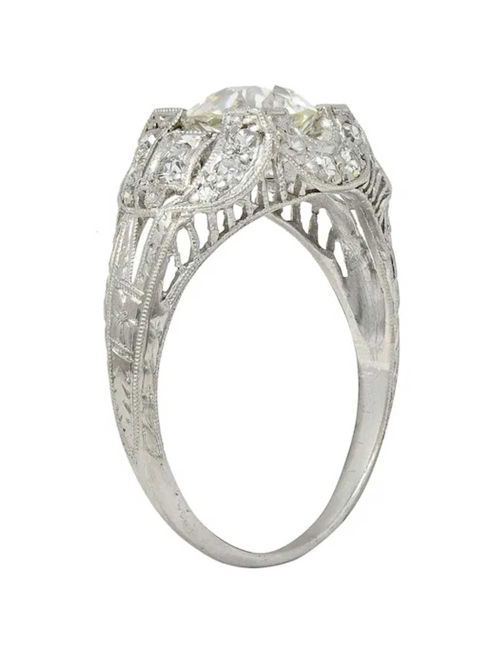 Art Deco 1.79 CTW European Diamond Platinum Quatr… - image 3