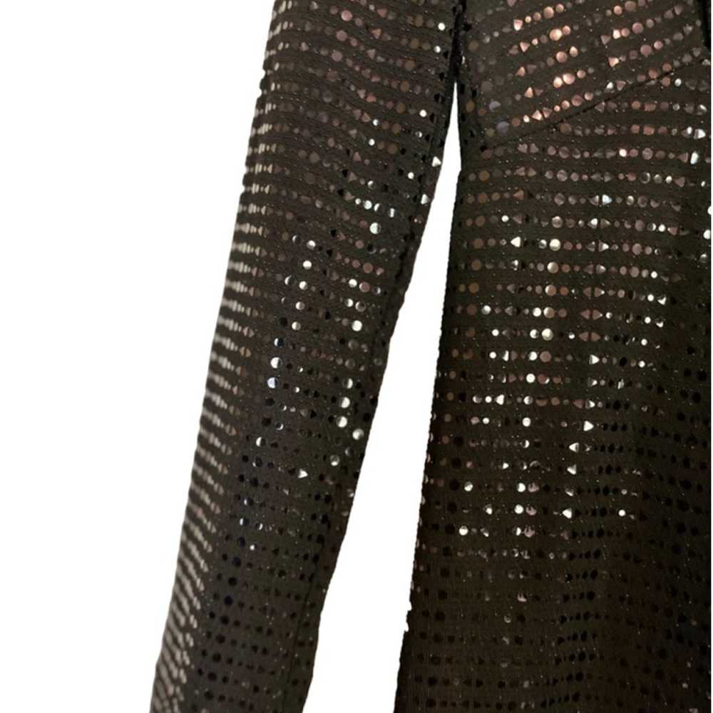 Women's Zara Black Sequined Dress Size LG - image 4