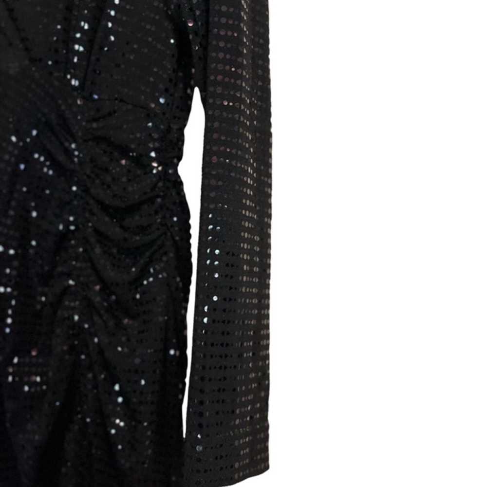 Women's Zara Black Sequined Dress Size LG - image 5