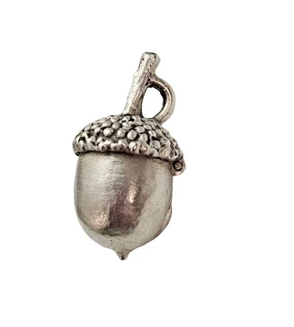 Sterling Silver Hinged Acorn Pendant Charm L512 - image 11