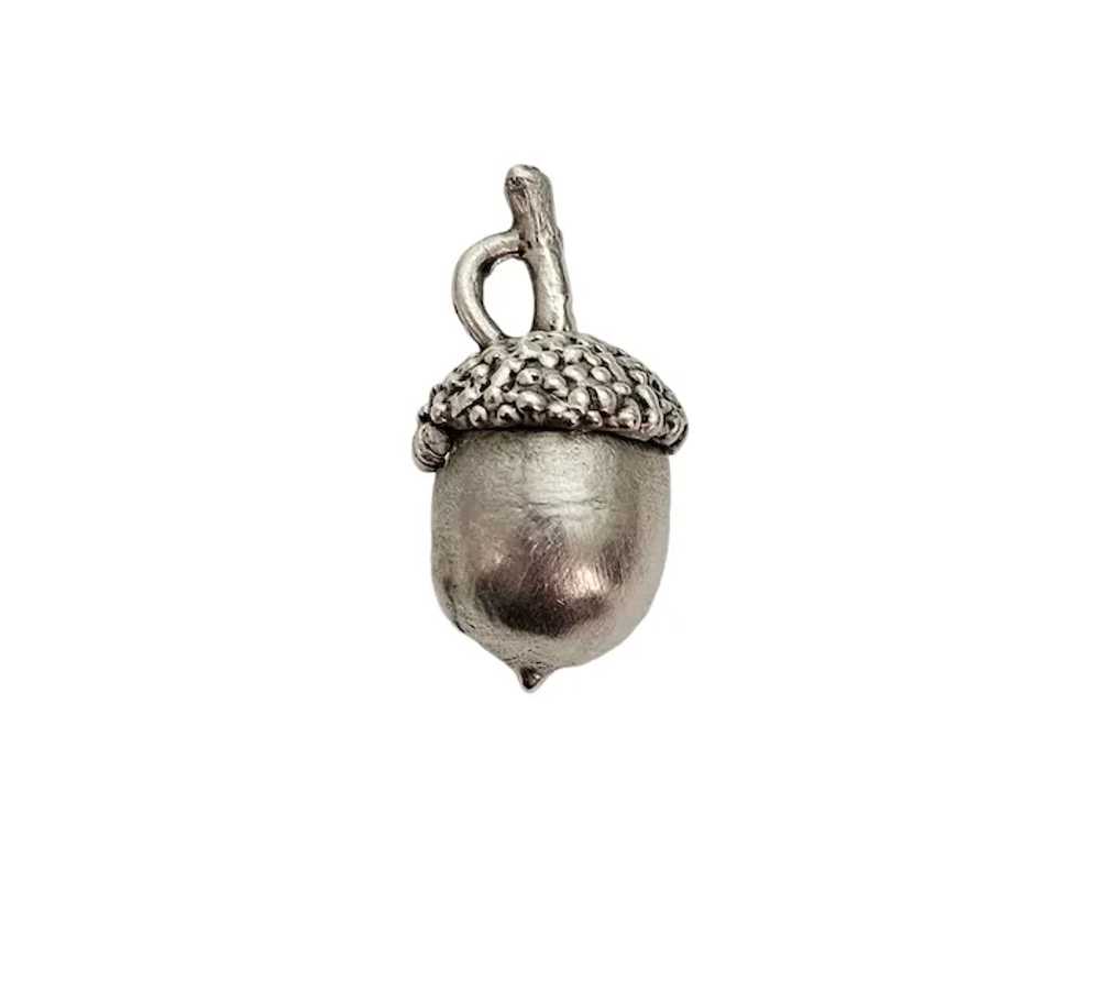 Sterling Silver Hinged Acorn Pendant Charm L512 - image 3