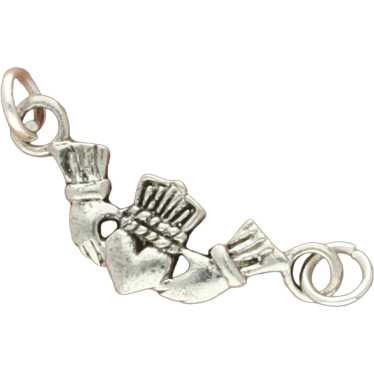 Sterling Silver Dainty Celtic Claddagh Pendant