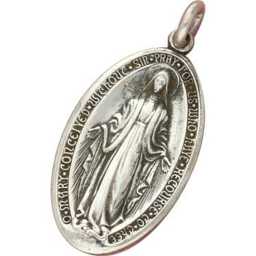 Sterling Silver Vintage Catholic Virgin Mary Mirac