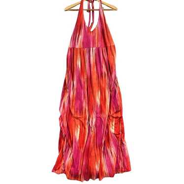 TOMMY BAHAMA Halter Halter Orange Pink Tie Dye Max