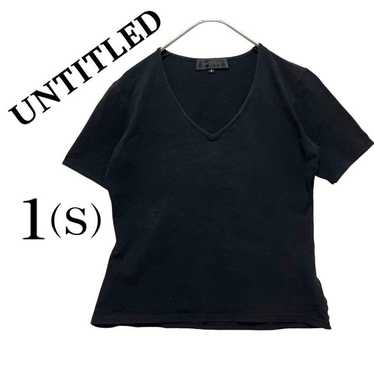 Untitled V-neck Half-sleeve T-shirt, Black, Size … - image 1