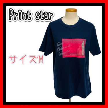 Printstar ladies print T-shirt vintage M size - image 1