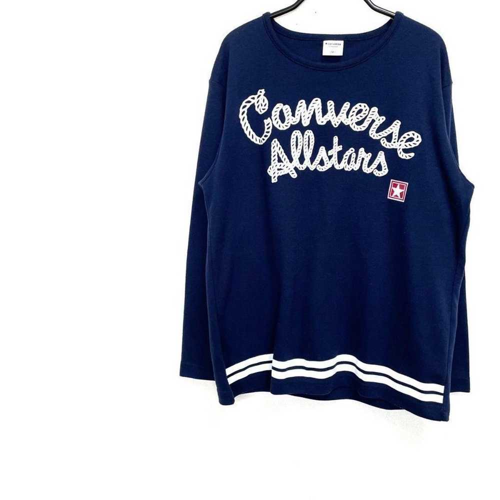 CONVERSE Logo T-shirt Navy Top Sweat Relax ◎ - image 10