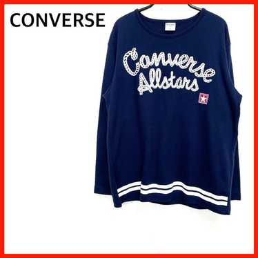 CONVERSE Logo T-shirt Navy Top Sweat Relax ◎ - image 1