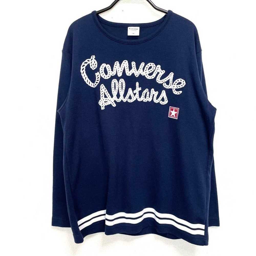 CONVERSE Logo T-shirt Navy Top Sweat Relax ◎ - image 2