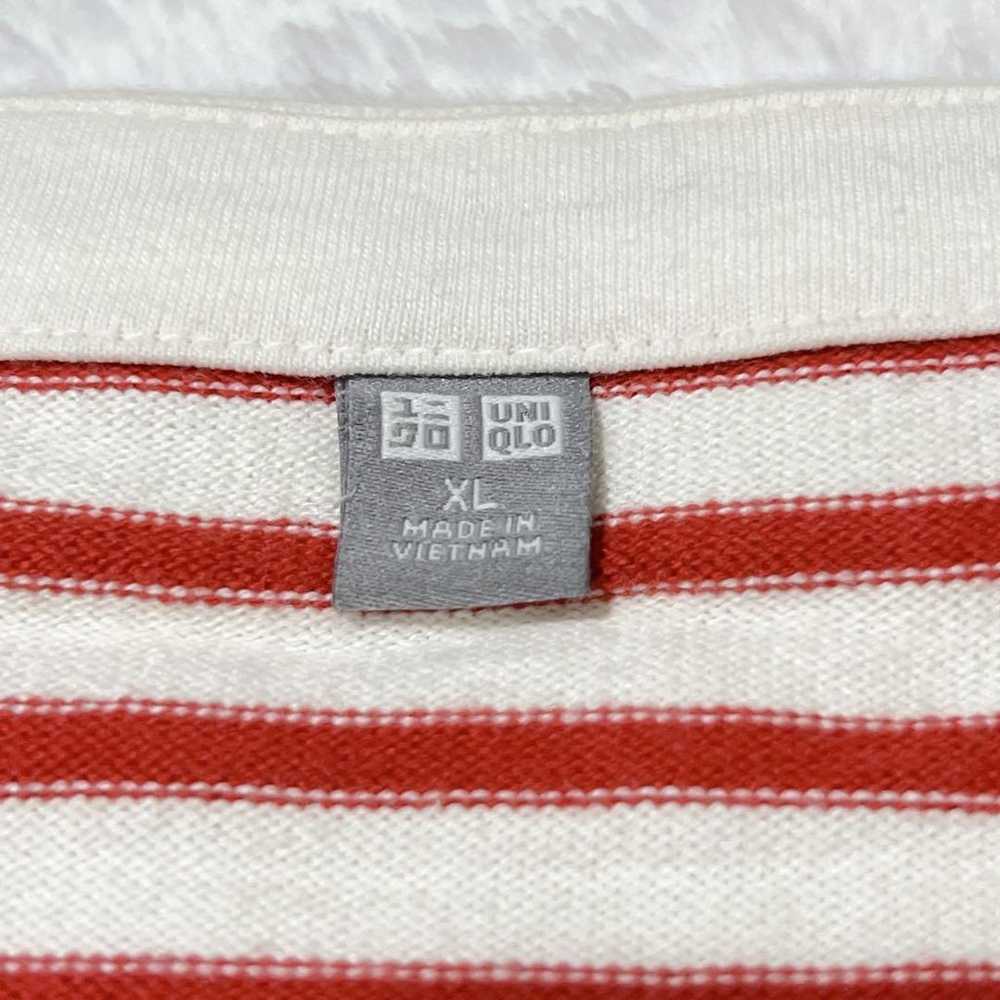 UNIQLO Border Boat Neck T-shirt【XL】 3/4 Sleeve Wo… - image 12