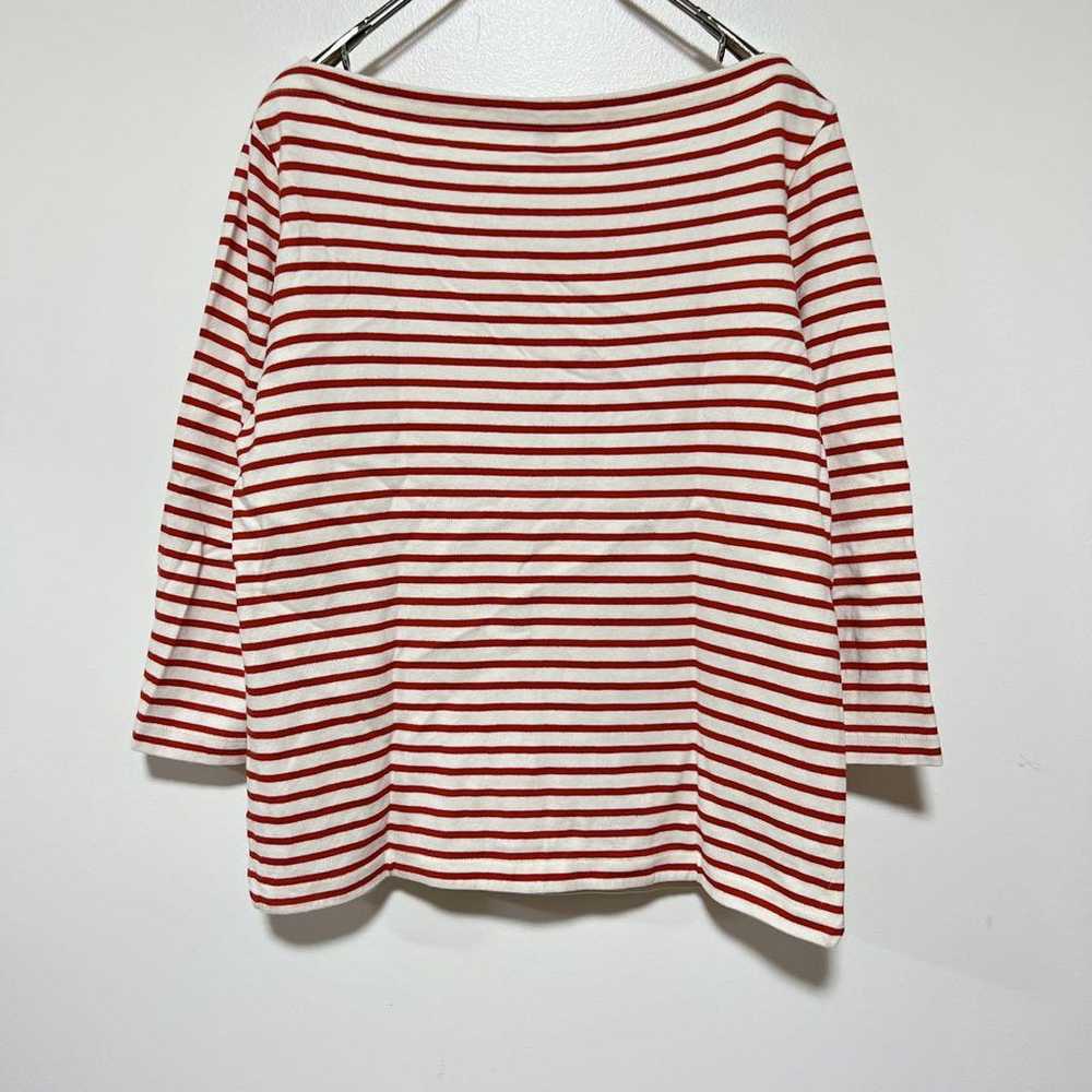 UNIQLO Border Boat Neck T-shirt【XL】 3/4 Sleeve Wo… - image 2