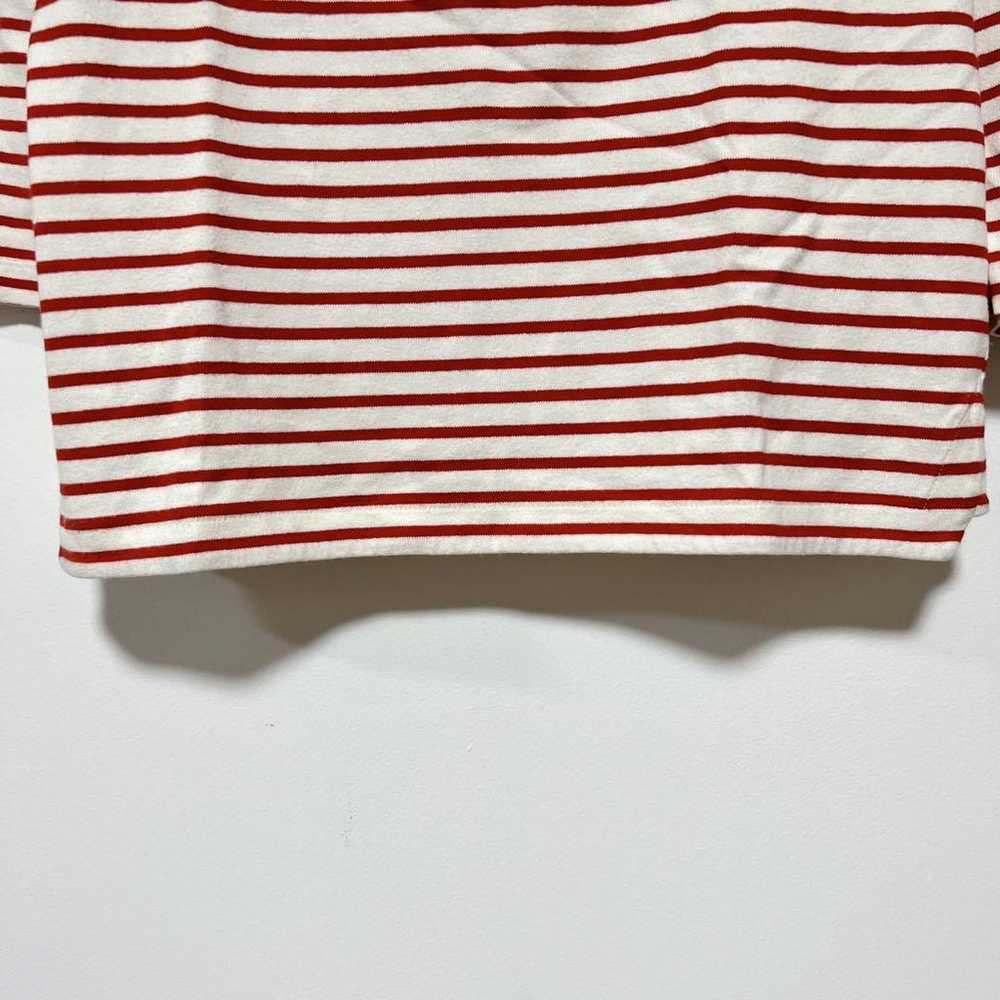 UNIQLO Border Boat Neck T-shirt【XL】 3/4 Sleeve Wo… - image 5