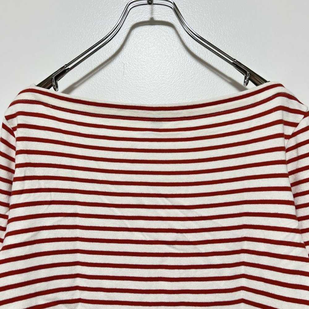 UNIQLO Border Boat Neck T-shirt【XL】 3/4 Sleeve Wo… - image 6