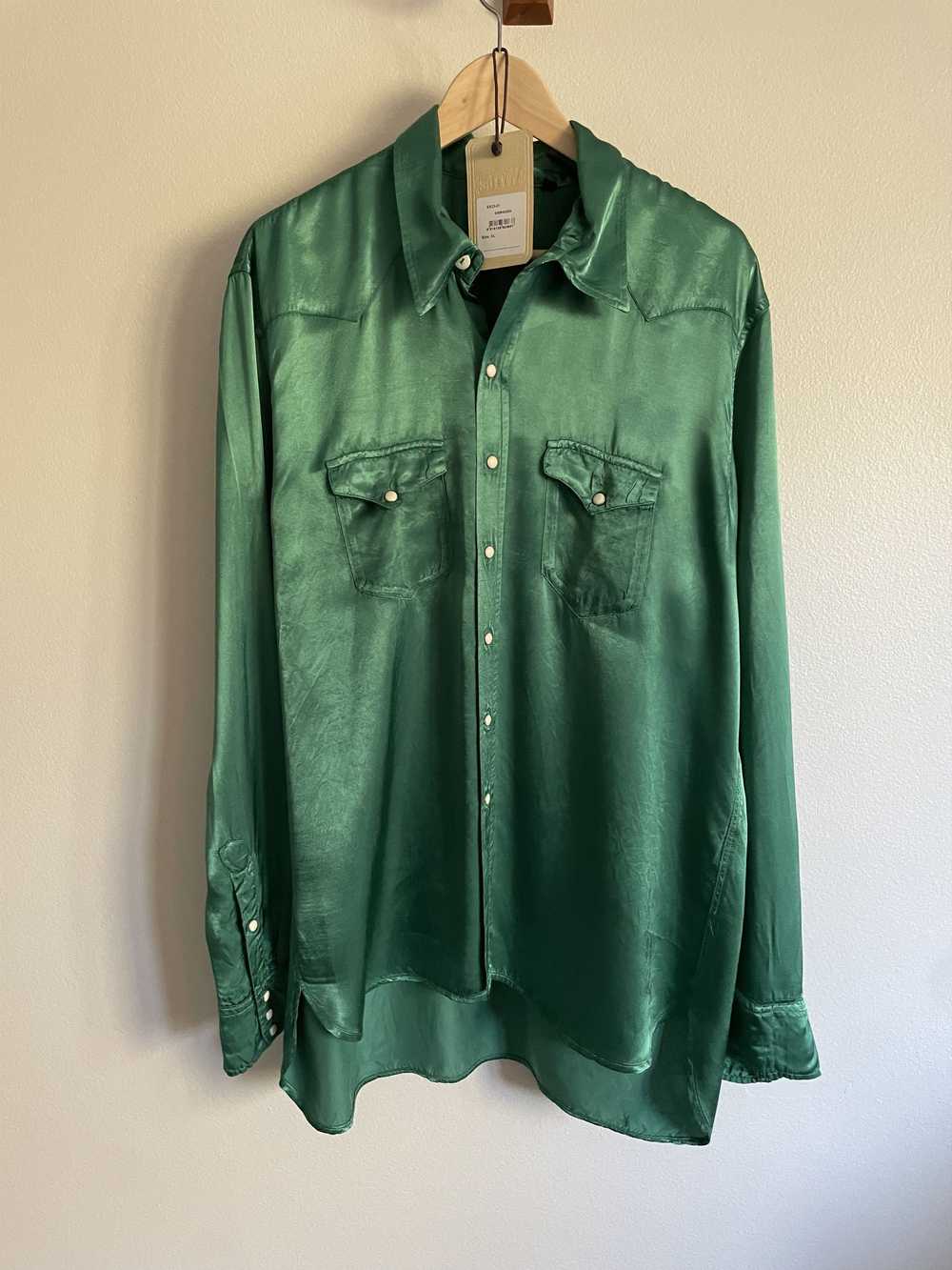 WYTHE Satin Rodeo Shirt - Evergreen - image 1