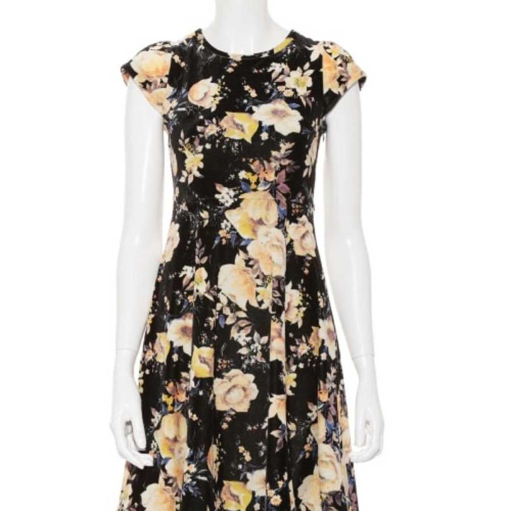 SNIDEL Black Floral Velvet Flare Dress - image 1