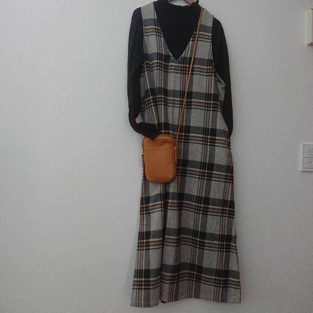 Autumn/Winter Checkered Long Onepiece - image 7