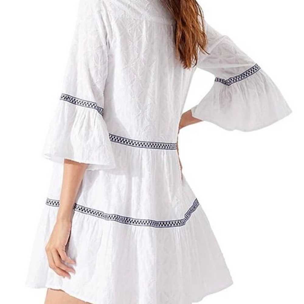 TOMMY BAHAMA Embroidered Cotton Tier Cover-Up Dre… - image 2