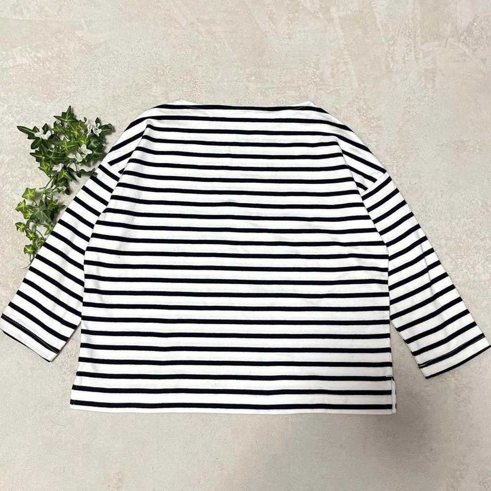 c1638 "MUJI" Small Size XS-S Loose Fit Border Cut… - image 2