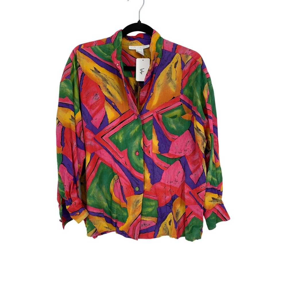 Vintage 90s The Limited Blouse Womens M Abstract … - image 1