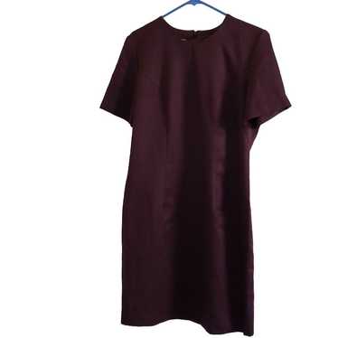 Vintage David Benjamin wine shift dress size 14 - image 1