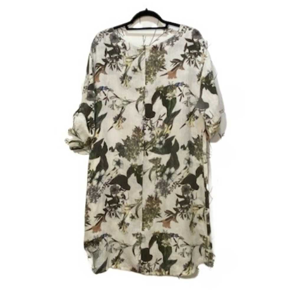 VALENTINA NALDI Women's 100% Linen Botanical Shif… - image 4